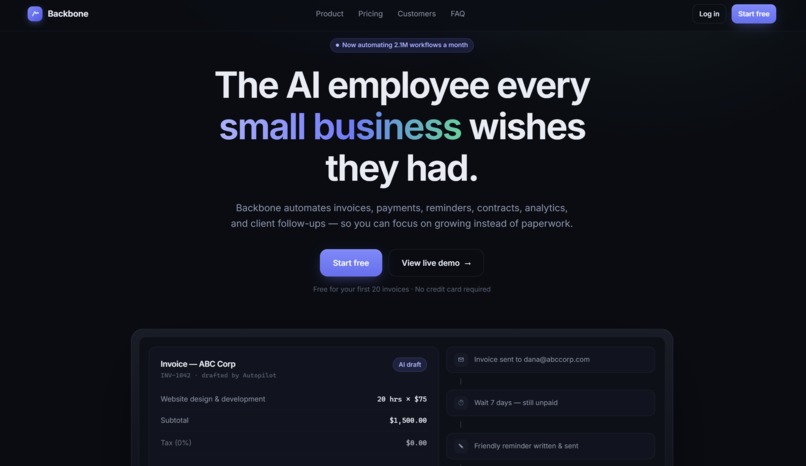 Backbone – screenshot 1