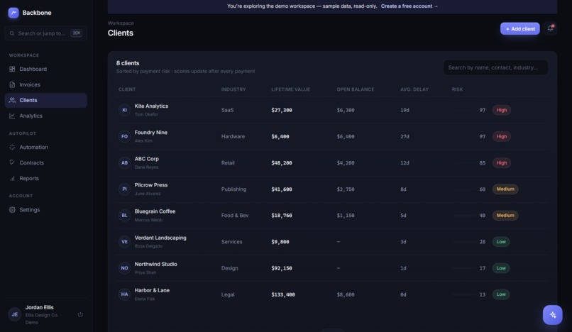 Backbone – screenshot 3