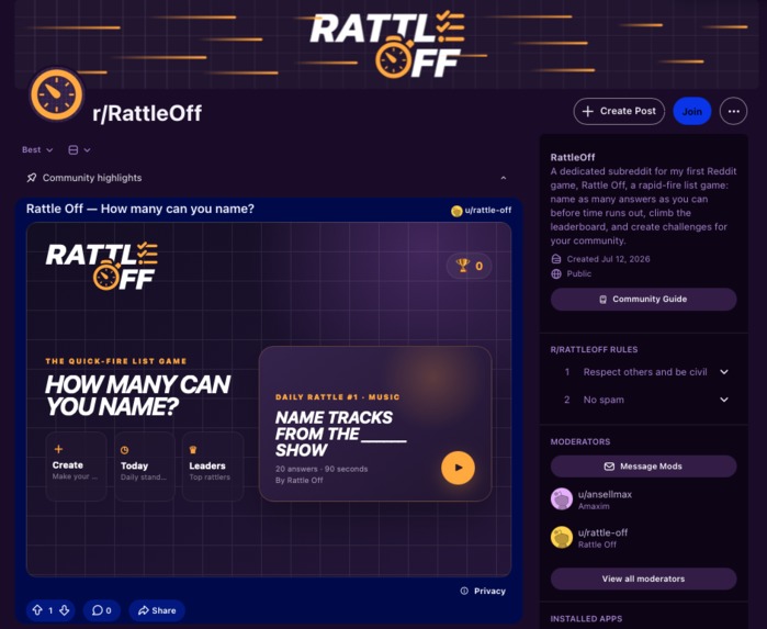 Rattle Off – screenshot 1