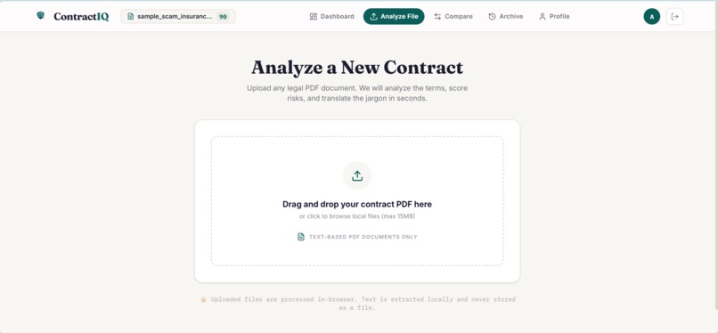 CONTRACTIQ – screenshot 2