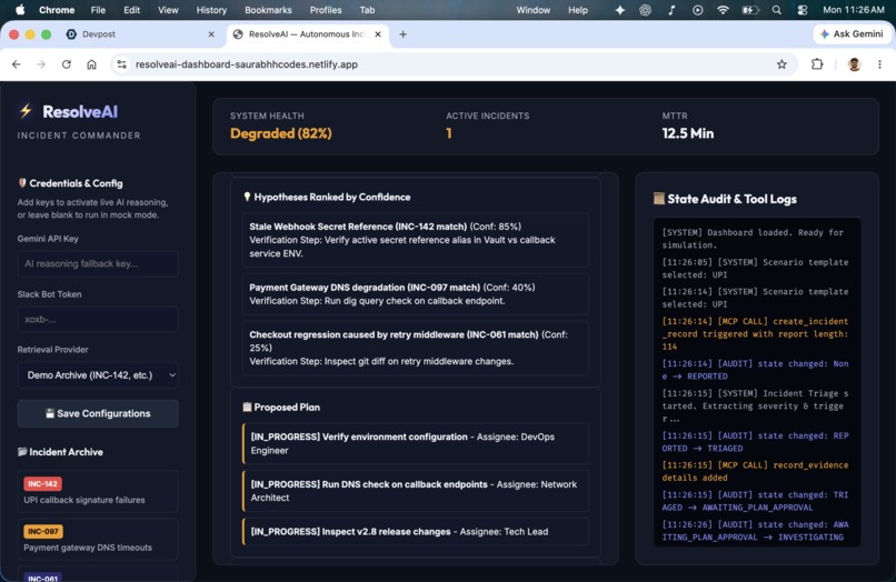 ResolveAI — Autonomous Incident Commander for Slack – screenshot 7