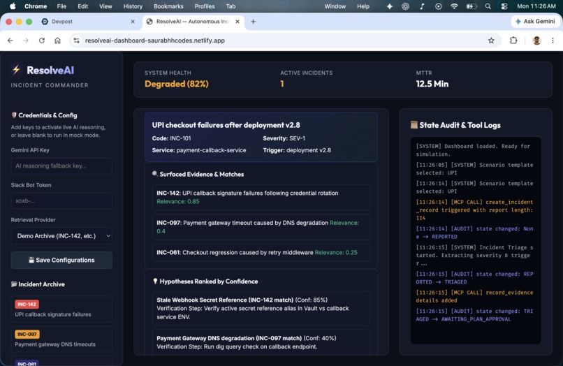 ResolveAI — Autonomous Incident Commander for Slack – screenshot 9