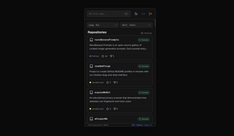 RepoBeam - Github Project Tray – screenshot 3