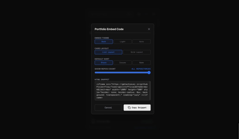 RepoBeam - Github Project Tray – screenshot 4
