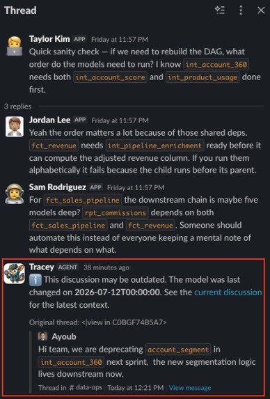 Tracey - your data change intelligence agent for Slack – screenshot 6