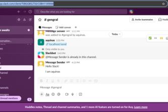 Message Sender in Slack AI