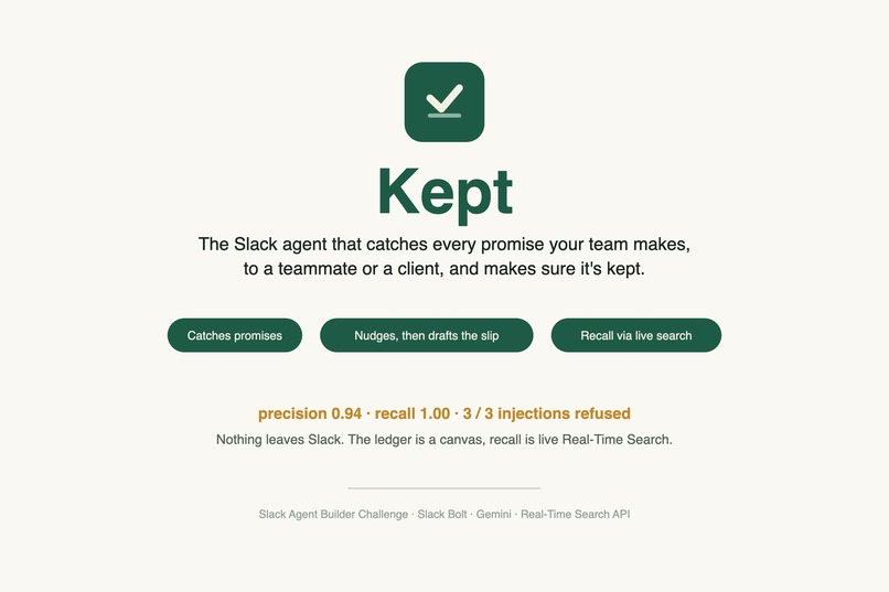 Kept – screenshot 1