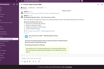 Workshop Management for Slack