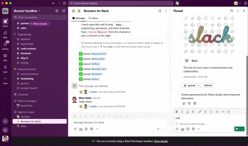 Booster - Friendly Rooster Making Slack Blocks for Everyone – screenshot 2