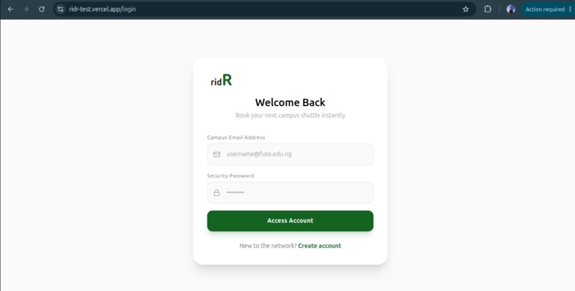 ridR — AI-Driven Smart Campus Logistics – screenshot 3