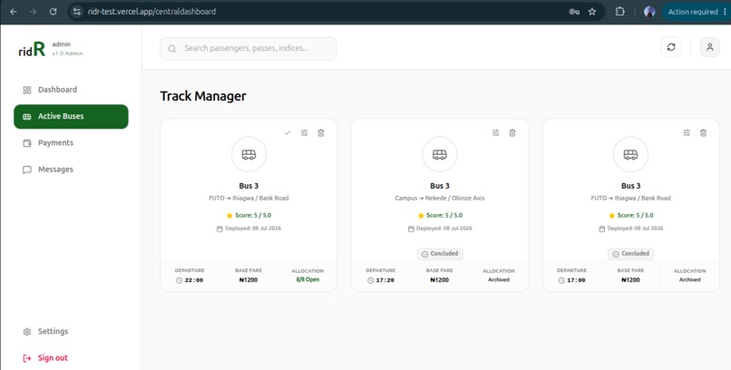 ridR — AI-Driven Smart Campus Logistics – screenshot 4