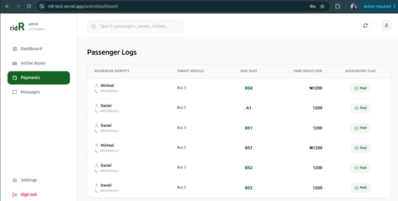 ridR — AI-Driven Smart Campus Logistics – screenshot 7
