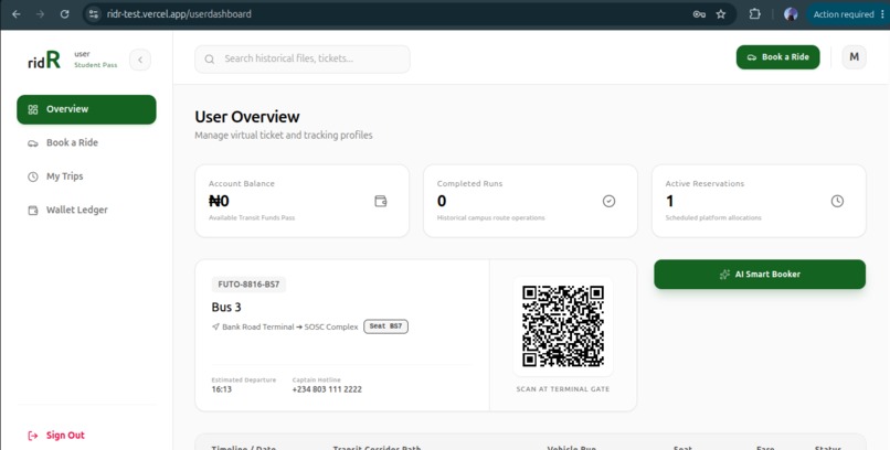 ridR — AI-Driven Smart Campus Logistics – screenshot 9