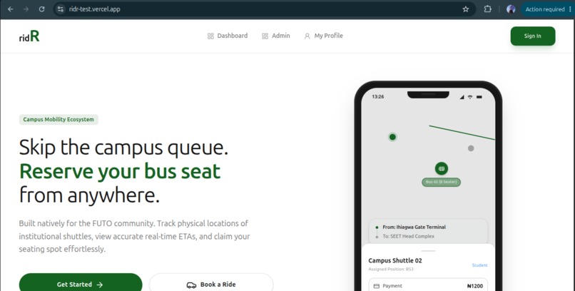 ridR — AI-Driven Smart Campus Logistics – screenshot 10