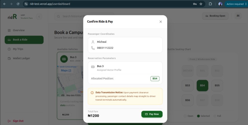 ridR — AI-Driven Smart Campus Logistics – screenshot 13