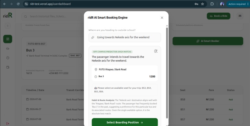 ridR — AI-Driven Smart Campus Logistics – screenshot 14
