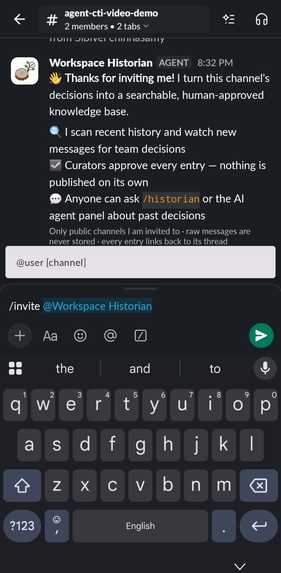Workspace Historian – screenshot 1