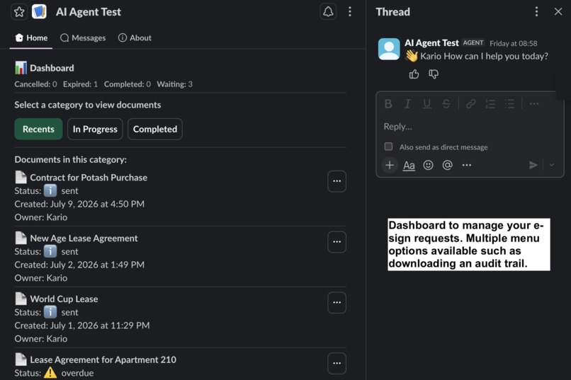 DocEndorse AI Agent For Slack – screenshot 1