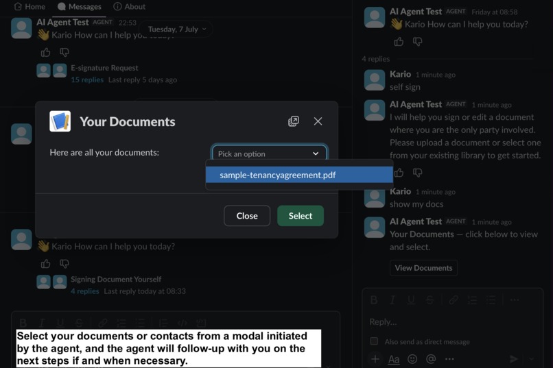 DocEndorse AI Agent For Slack – screenshot 2