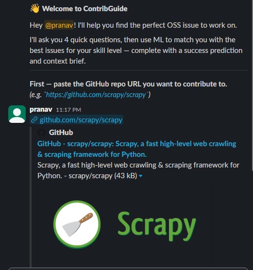 ContribGuide – screenshot 1