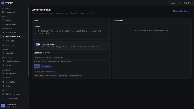 Low-Code AGENTIC PLATFORM – screenshot 1