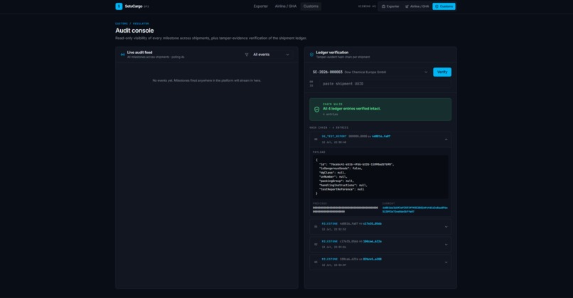CargoSetu: The AI-Powered, Tamper-Evident Air Cargo Network – screenshot 6