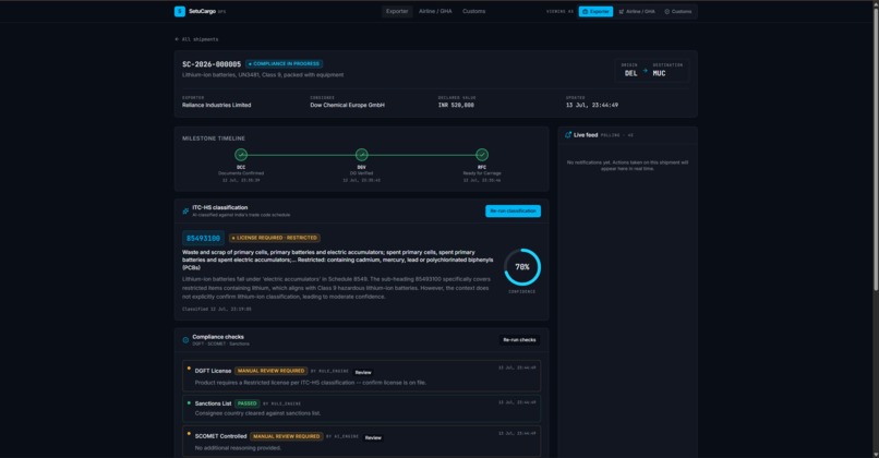CargoSetu: The AI-Powered, Tamper-Evident Air Cargo Network – screenshot 3