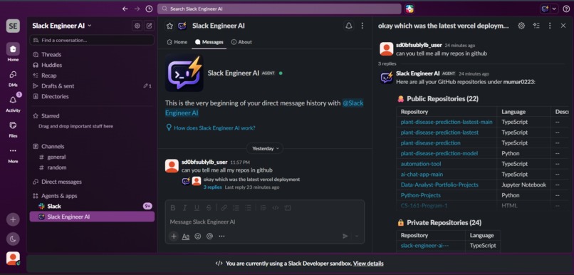 Slack Engineer AI – screenshot 2