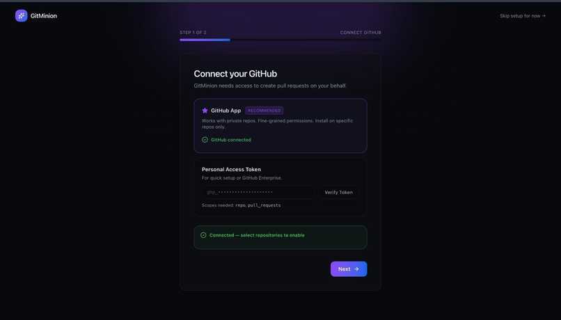 GitMinions – screenshot 1