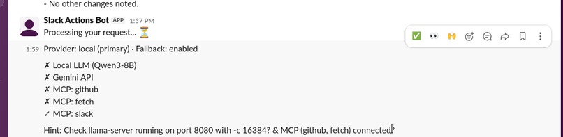 Slack Advanced Actions Bot – screenshot 2