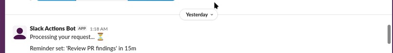 Slack Advanced Actions Bot – screenshot 5
