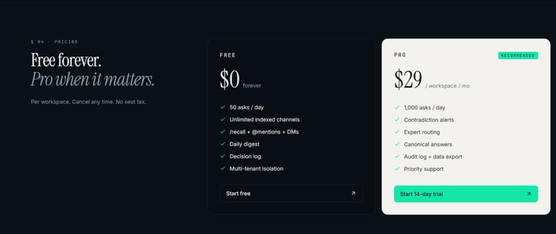 Recall – screenshot 1