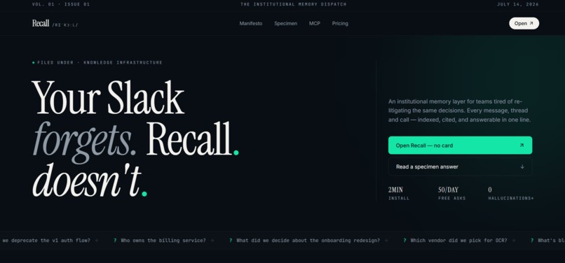 Recall – screenshot 3