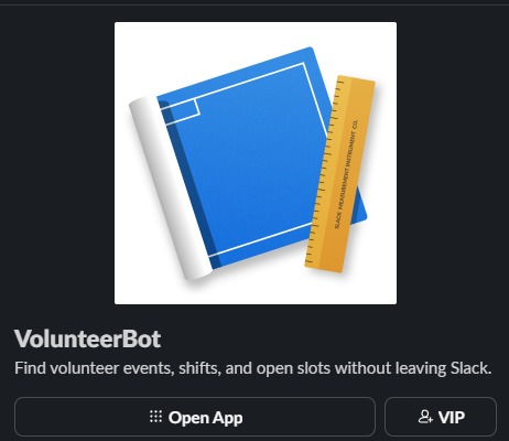 VolunteerBot – screenshot 2