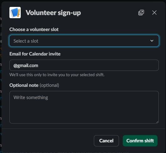 VolunteerBot – screenshot 4