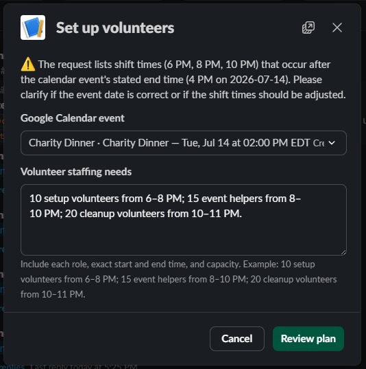 VolunteerBot – screenshot 5