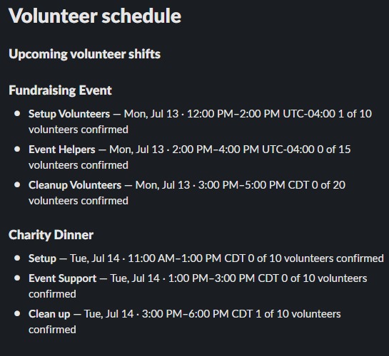 VolunteerBot – screenshot 7