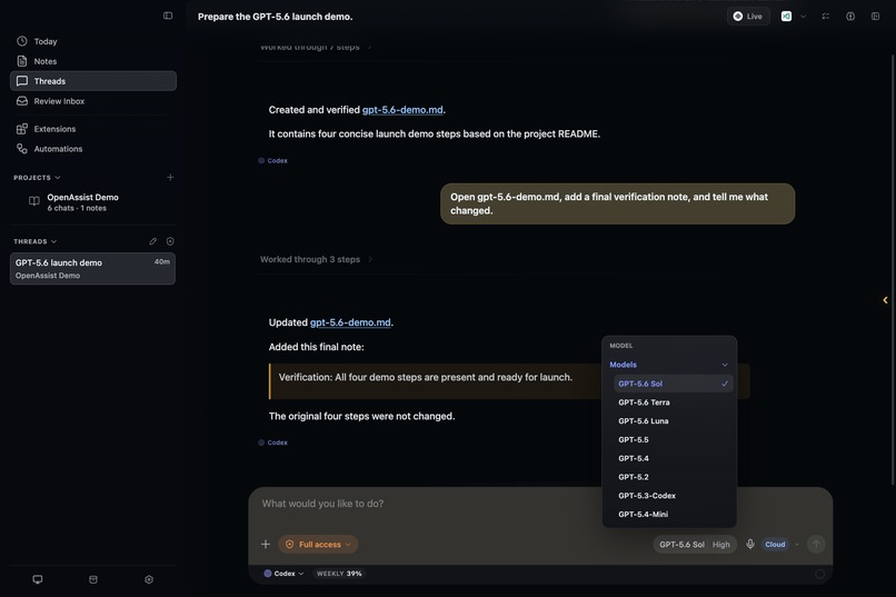 OpenAssist – screenshot 1