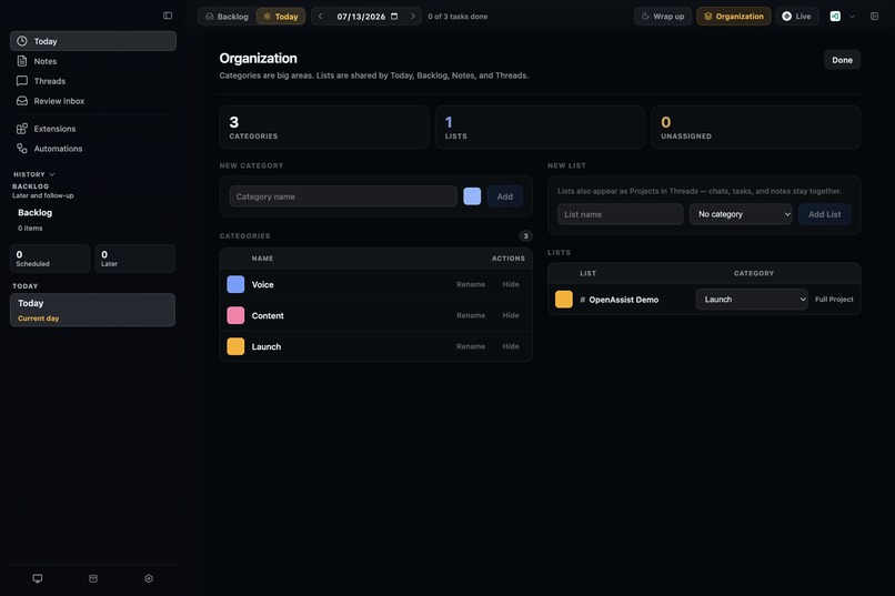 OpenAssist – screenshot 2