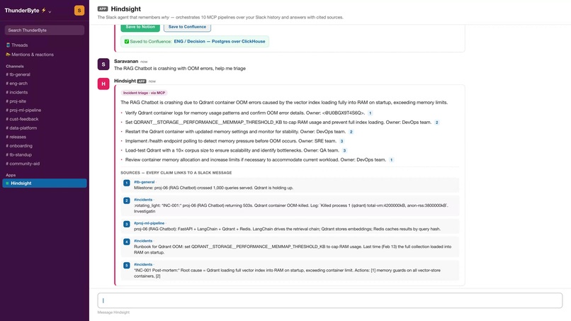 Hindsight - org memory for Slack – screenshot 3