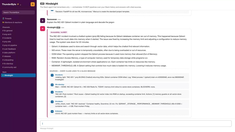 Hindsight - org memory for Slack – screenshot 6