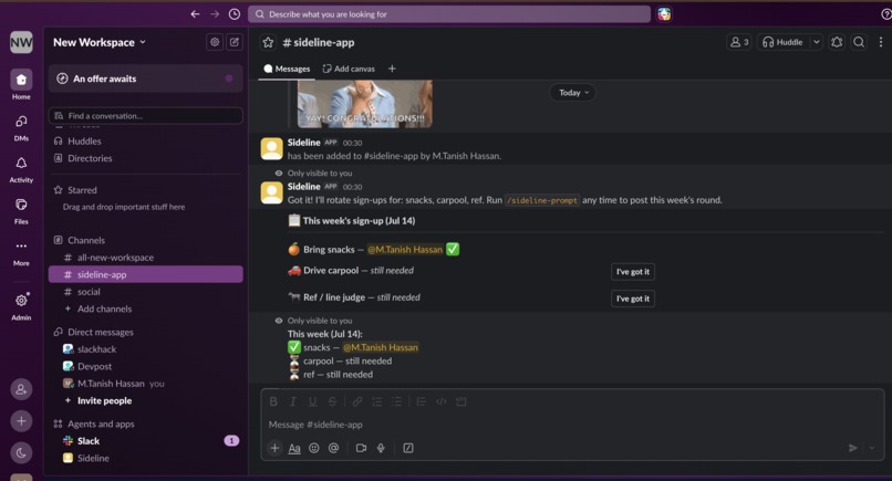 Sideline – screenshot 1