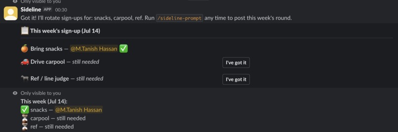 Sideline – screenshot 2