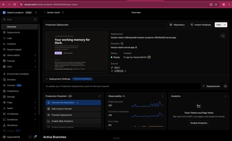 Tempo — tone, focus and memory support for Slack – screenshot 7