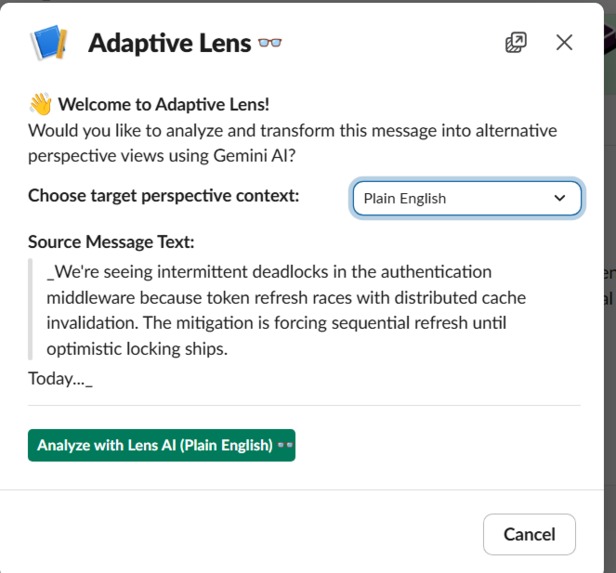 Slack Adaptive Lens – screenshot 2