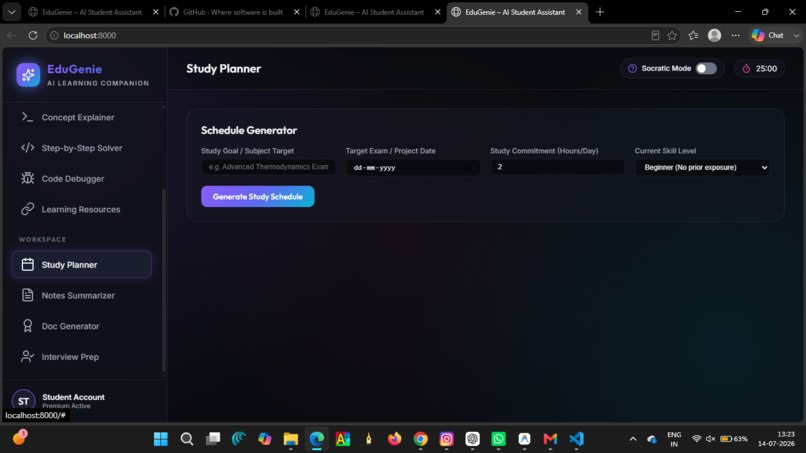 EduGenie AI Student Assistant – screenshot 2