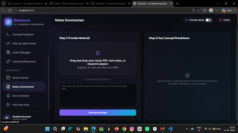 EduGenie AI Student Assistant – screenshot 3