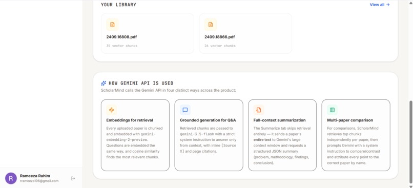 ScholarMind: RAG Assistant for Research Papers – screenshot 1