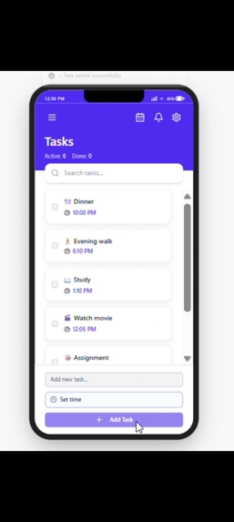 AI-Assisted To-Do List App UI – screenshot 5