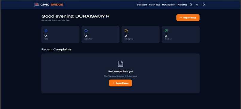 Civic Bridge (Public Issue Reporting System) – screenshot 3